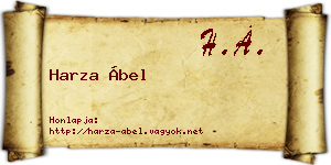 Harza Ábel névjegykártya